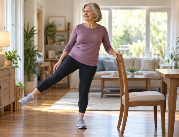 Simple Balance Exercises You Can Practice Beside a Chair