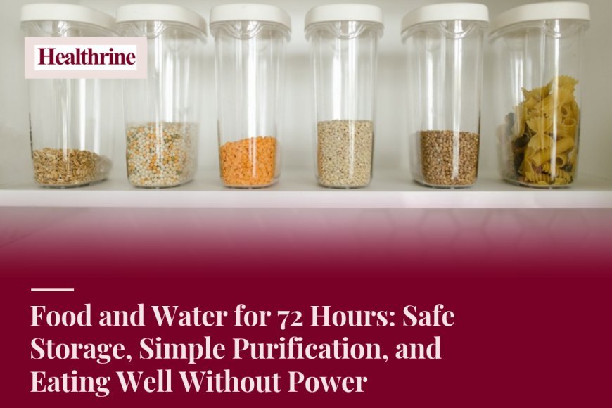 Food and Water for 72 Hours: Safe Storage, Simple Purification, and Eating Well Without Power